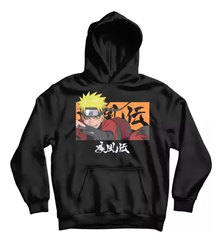 Buzo Canguro Naruto Letras Japonesas Infantil Cuotas sin inter s