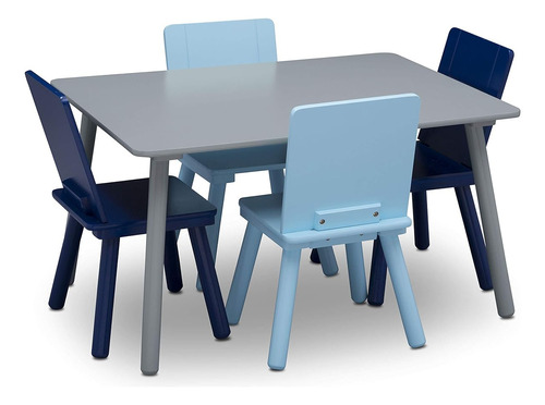 Juego De Mesa Y Silla Para Niños (4 Sillas Incluidas), Ideal