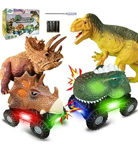 Carros De Dinosaurios Para Niños (con Luces Y Sonido)