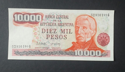 1982. Billete 10000 Pesos Ley 18188. Sin Circular. Bot. 2494