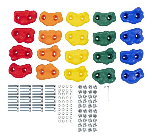 Set De 20 Rocas Jungle Para Muros De Escalada Ideal Niños