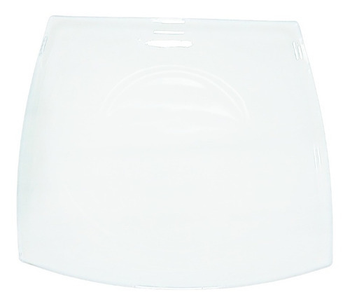 Plato Postre Vidrio Opalino Cuadrado Grande 24cm Resistente Color Blanco Liso