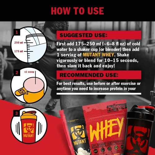 Imagen 5 de 6 de Proteina Mutant Whey 5 Libras Varios Sabores