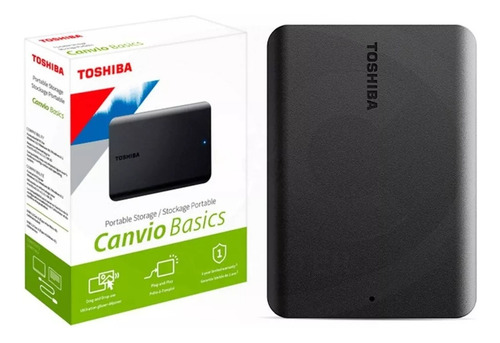 Disco Duro Externo Toshiba 4tb 2.5 Hdtb540xk3ca Usb 3.0 Color Negro