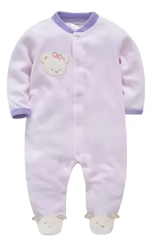 Enteritos En Plush Enterizo Bebe Con Pie Pijama