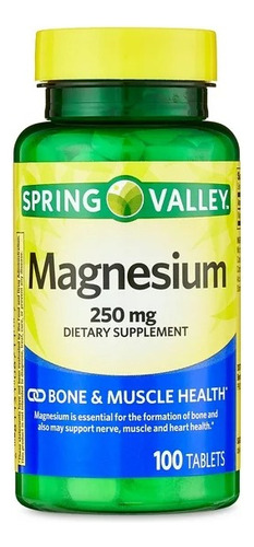 Magnesio X 250 Mg  100tab - Unidad a $820