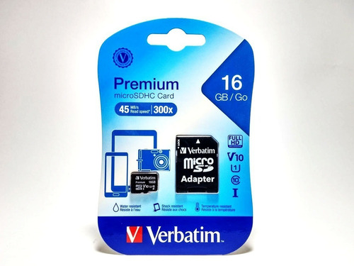 Tarjeta De Memoria Microsd Verbatim 16gb, Clase 10