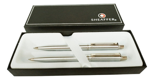Bolígrafo + Portaminas 0,7 Sheaffer Sentinel Brushed Tinta Negro Exterior Chrome