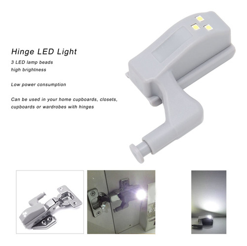 Bisagra De Luz Led Con Sensor Para Armario De Cocina,