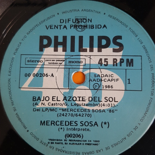 Simple Mercedes Sosa Philips 00206 C18