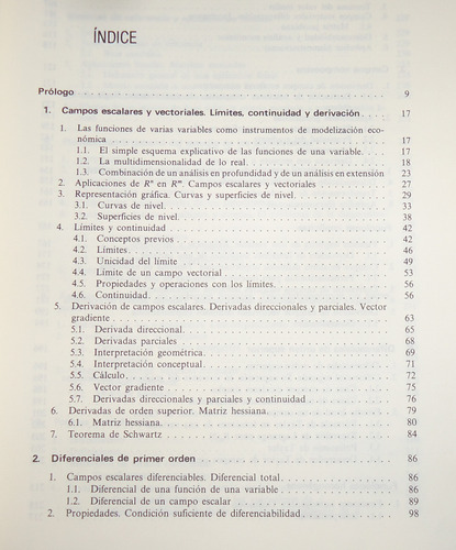 Metodos Matematicos Para La Economia Jose Borrell Fontelles (Usado)
