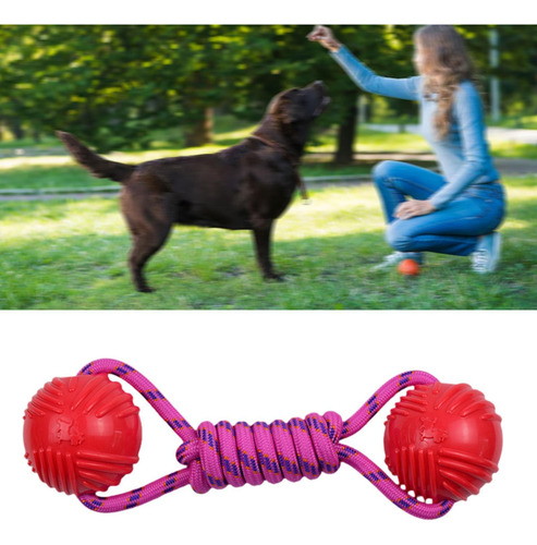 Toy De Masticación De Bola De Cuerda Para Perros, Rojo