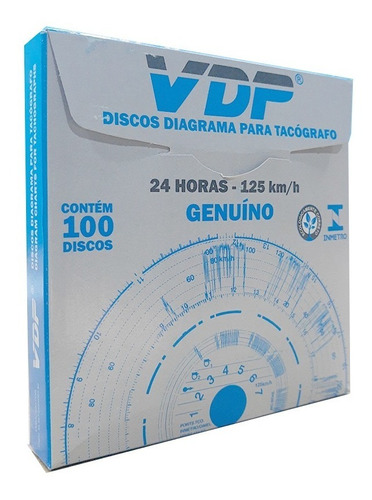 Discos De Tacógrafo Diario Vdp 125 Km/h (100 Días) 