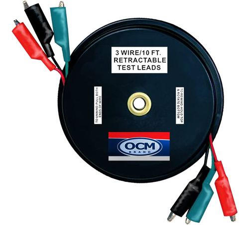 Ocm 3 Wire Retracteable Test Leads 18 Gauge Electrical ...
