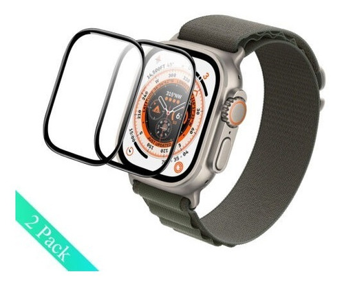 2 Micas Protector Pantalla Con Bisel Para Apple Watch Ultra