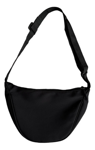 Crescent Bag Bolso De Tela Negro Media Luna Aesthetic Moda