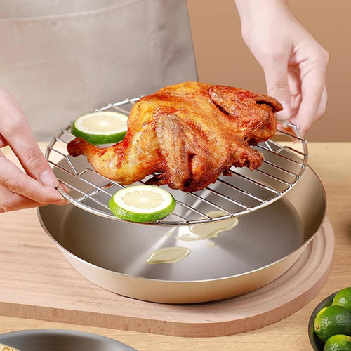Bandeja Para Hornear De Acero Inoxidable Con 20 Centímetros