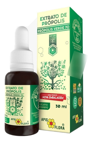 Própolis Verde Extrato 70% In Natura Saúde 30ml Apis Flora