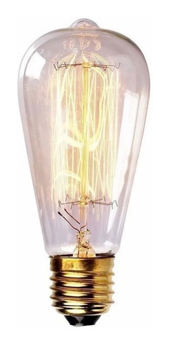 Lámpara Filamento Led Decoración Cálida Vidrio Ambar 4w