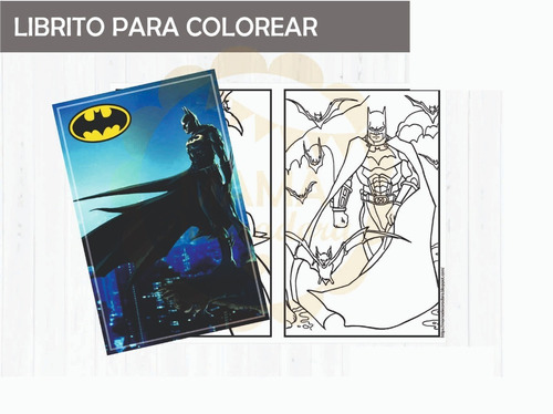 10 Libritos Para Colorear Personaliz Souvenirs Batman