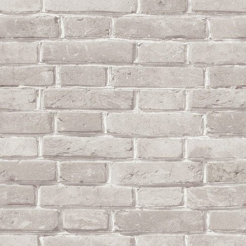 Imagem 8 de 9 de Papel De Parede Tijolinhos Cinza 9,5mx52cm Begônia
