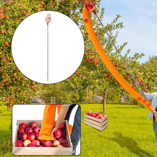 Vara Para Colheita De Frutas Com Cesto, Colheitadeira De