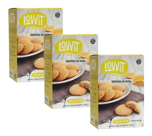 Lovvit galletitas de limon sin tacc sin conservantes 180g X3