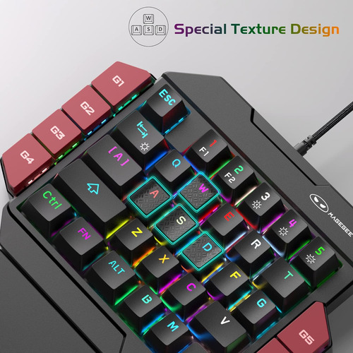 Magegee Teclado Profesional Para Juegos Con Una Mano,...
