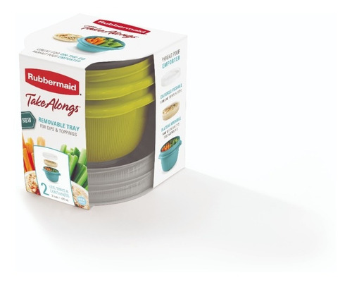 Imagen 1 de 3 de Contenedor Set Rubbermaid Take Along 473ml