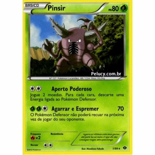 Pinsir - Pokémon Planta Raro - 1/99 - Bw Próximos Destinos