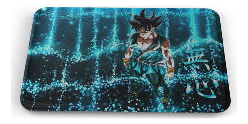 Tapete Dbz Goku Traje Azul Turquesa Baño Lavable 50x80cm