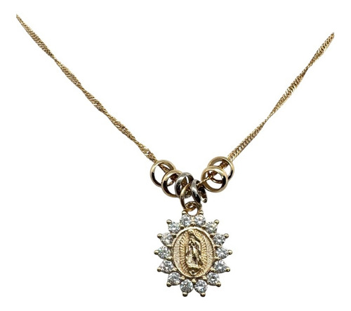 Virgencita En Chapa De Oro, Virgencita,circonia