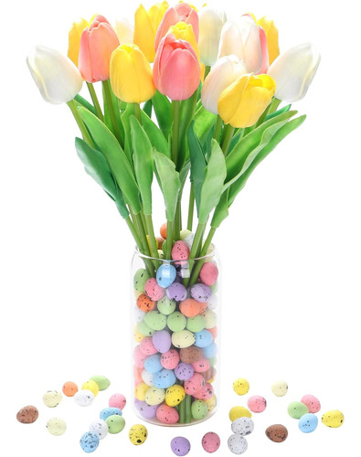 Juego De Tulipanes Artificiales, Tulipanes Falsos Multicolor