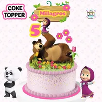 Comprar Cake Topper Kit Imprimible Adorno Torta Masha Y El Oso