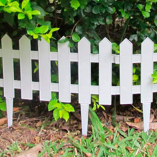 Cerca Decorativa Para Jardim De Plastico Branco Com 3 Pecas