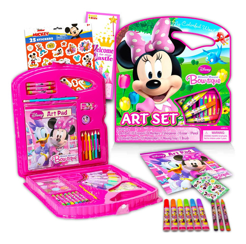 Disney Minnie Mouse Art Set For Girls - Bundle With Minnie M