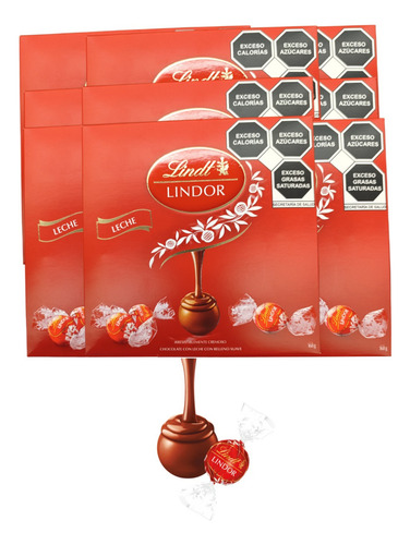 Chocolate Lindor Lindt 7 Caja 168g C/u Suizo Relleno Suave