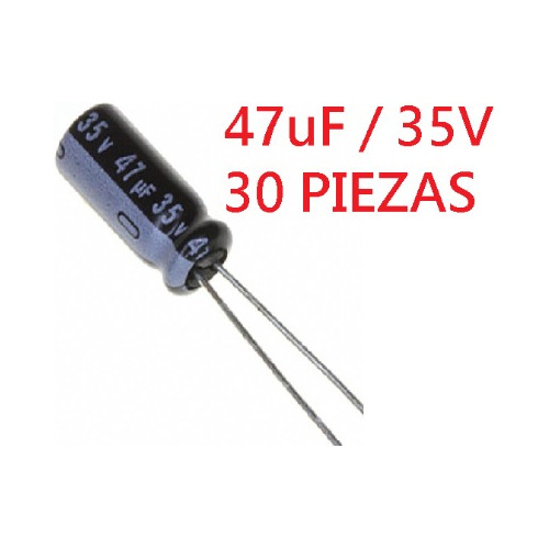 Pack De 30 Unidades Capacitor 47uf / 35v