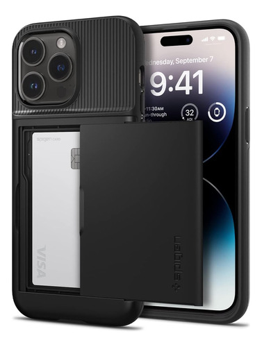 Funda Spigen Slim Armor Cs Para iPhone 14 Pro - Negro