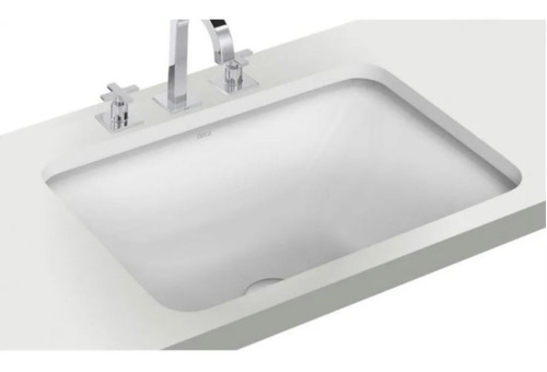 Imagen 4 de 10 de Bacha Deca Rectangular Embutir L375 Profunda Bajomesada Loza