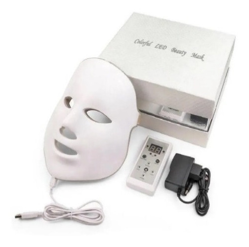 Imagem 1 de 7 de Máscara Fototerapia Led 7 Cores Tratamento Facial