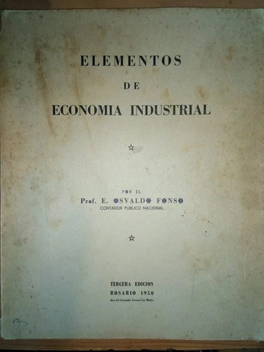 Elementos De Economía Industrial Osvaldo Fonso