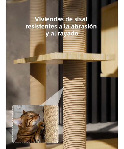 Mueble Rascador Para Gato Multinivel Torre Poste Hamaca 2423