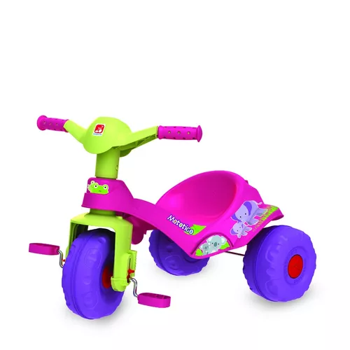 Triciclo Infantil Bandeirante Mototico - Com Empurrador Rosa