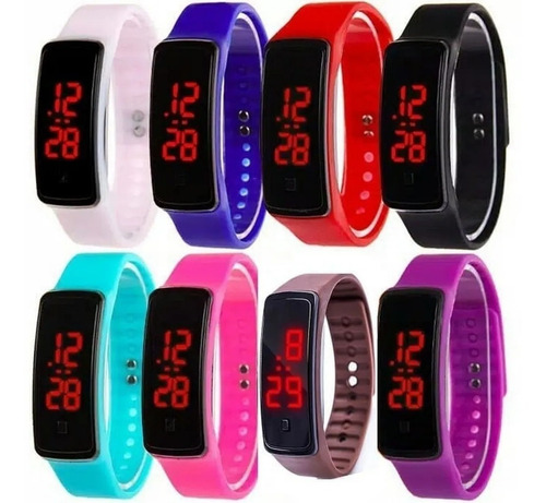 Reloj Pulsera Led Silicona Unisex Deportivo Ajustable Touch