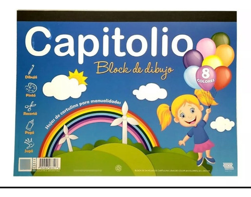 Capitolio Block Color De Dibujo  22 X 30 N*5 Pack X 10 Unid.