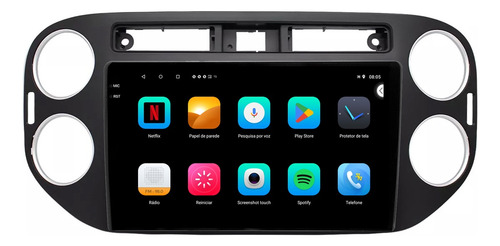 Central Multimidia Tiguan 10/17 9p Android 2gb 64gb Carplay