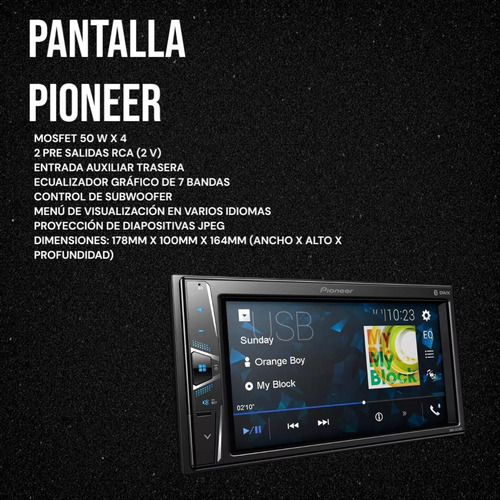 Pantalla 7 Bluetooth Pioneer+ Set De Medios 6.5 Focal