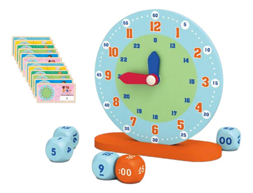 Reloj De Madera Montessori Educativo, Para Decir La Hora,