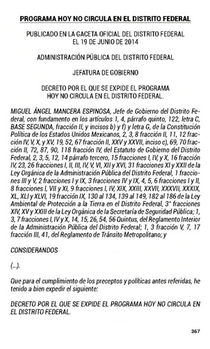 Legislación De Tránsito Y Movilidad De La Ciudad De México. Ley De Movilidad, Reglamento De Tránsito, Reglamento Para El Control De Estacionamiento, Programa Hoy No Circula, Tabla De Señalamientos